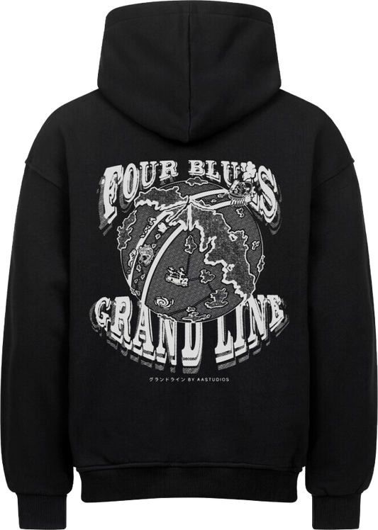 FOUR BLUES (Backprint) - OVERSIZED HOODIE