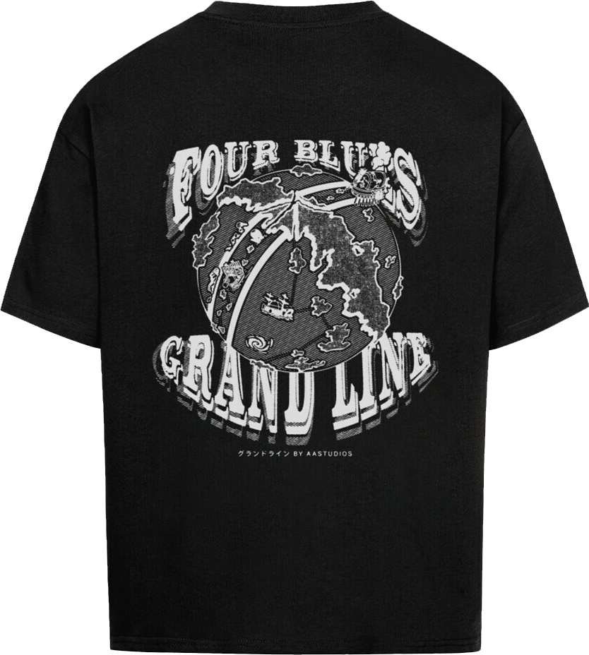 FOUR BLUES (Backprint) - OVERSIZED T SHIRT